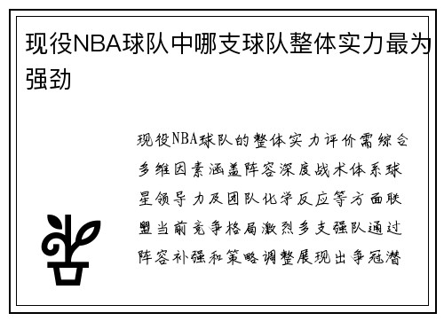 现役NBA球队中哪支球队整体实力最为强劲